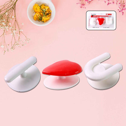 Adhesive Wall Hook Set  For Kitchen Bathroom  Home (3pc)
