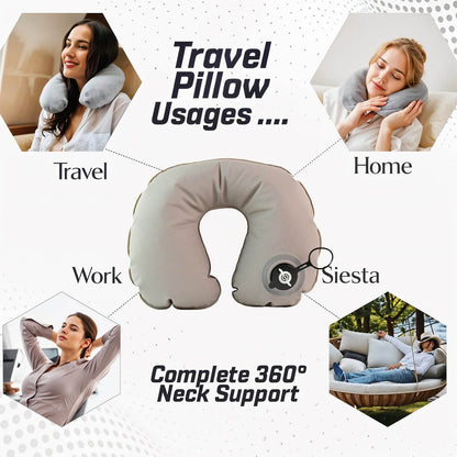 Premium Quality Inflatable Travel Neck Pillow (1 Pc) - Best Deals at BeSh Deals®