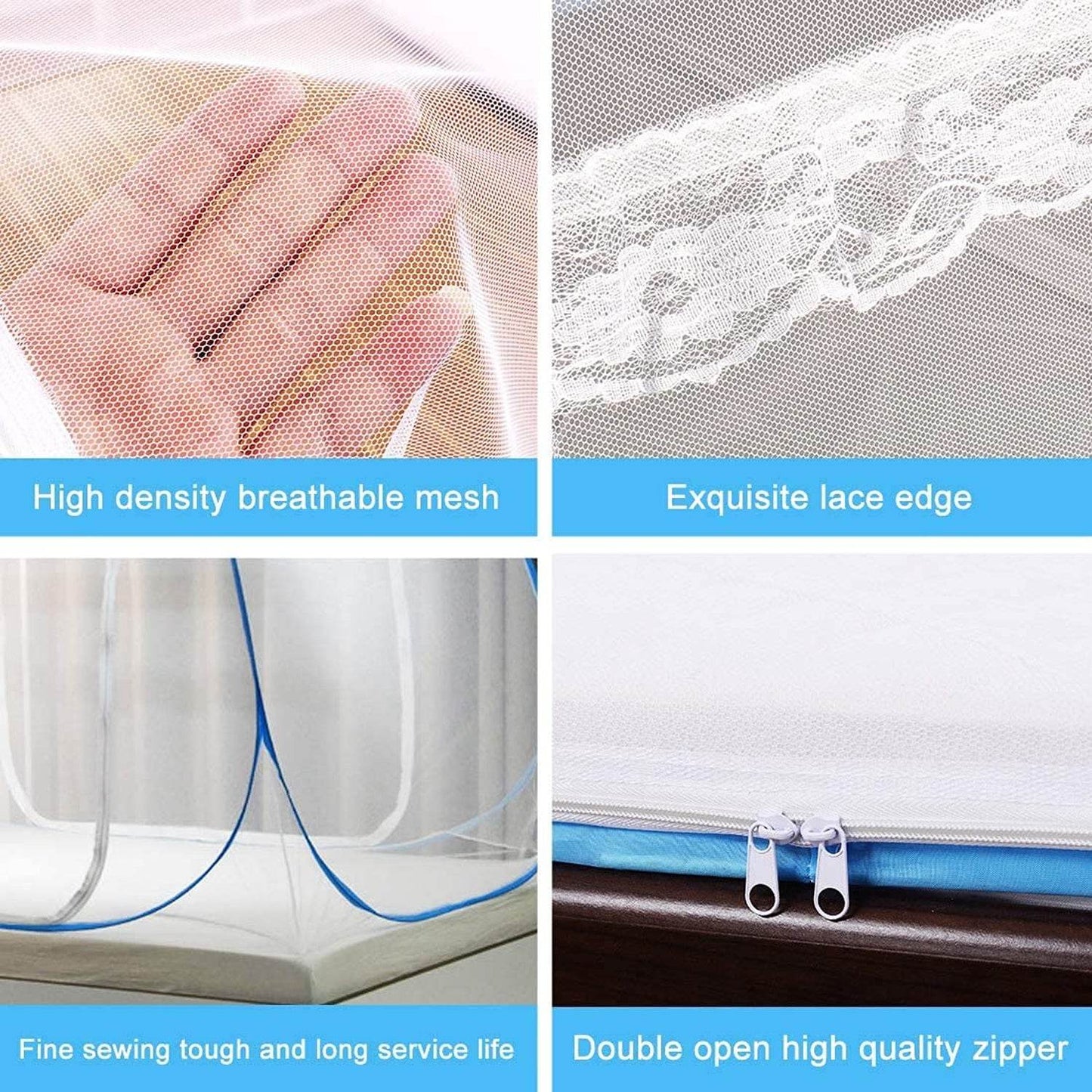 Premium Polyester Foldable Mosquito Net Tent (100 Cm Long  1 Pc) - Best Deals at BeSh Deals®