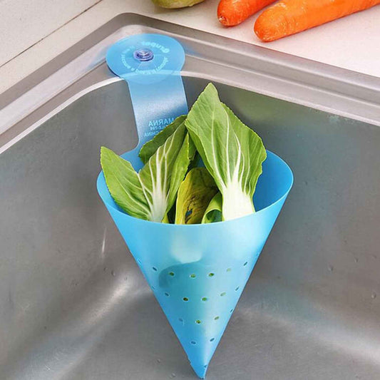 Multipurpose Hanging Sink Corner Strainer With Suction Cup (1 Pc)