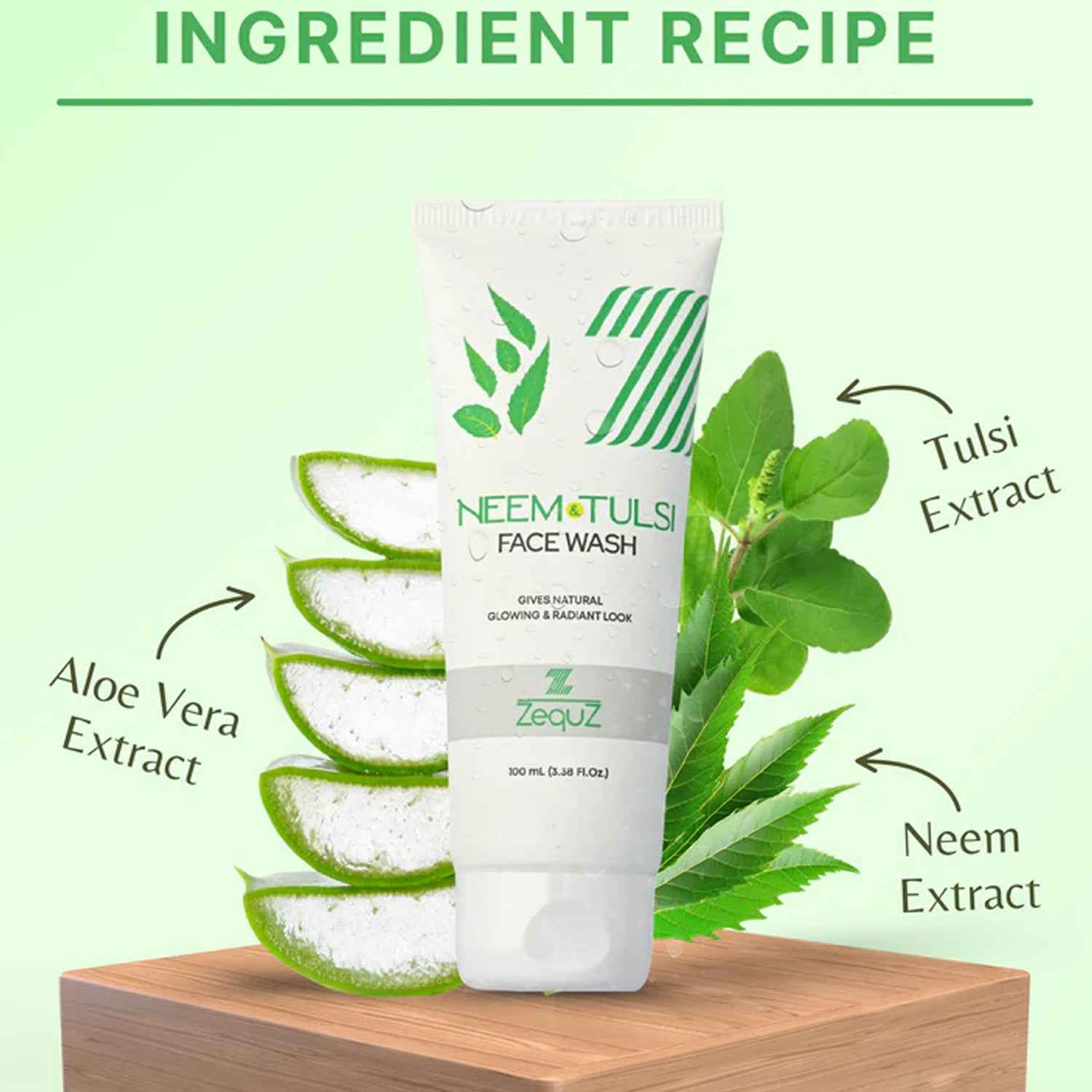 Zequz Neem  Tulsi Face Wash - (1 Pc  100 Ml)