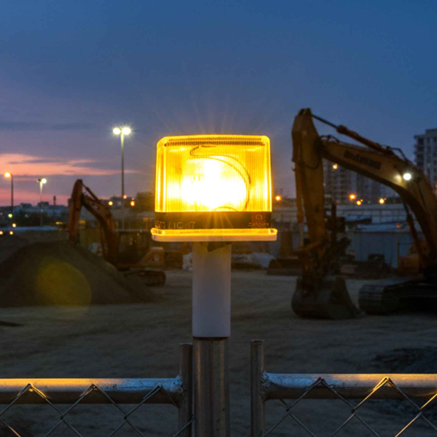 1200mah Solar Powered Led Warning Beacon Light (1 Pc)