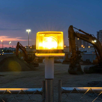 1200mah Solar Powered Led Warning Beacon Light (1 Pc)