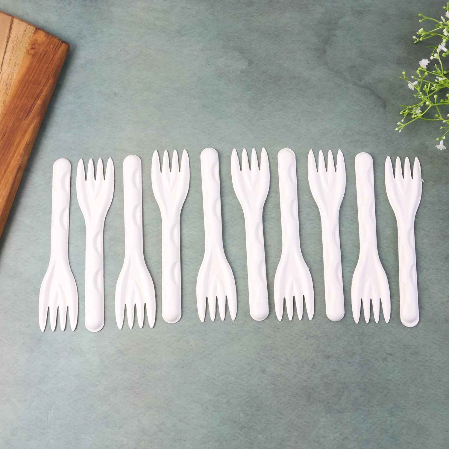 Compostable Bagasse Fork  10 Pcs Pack