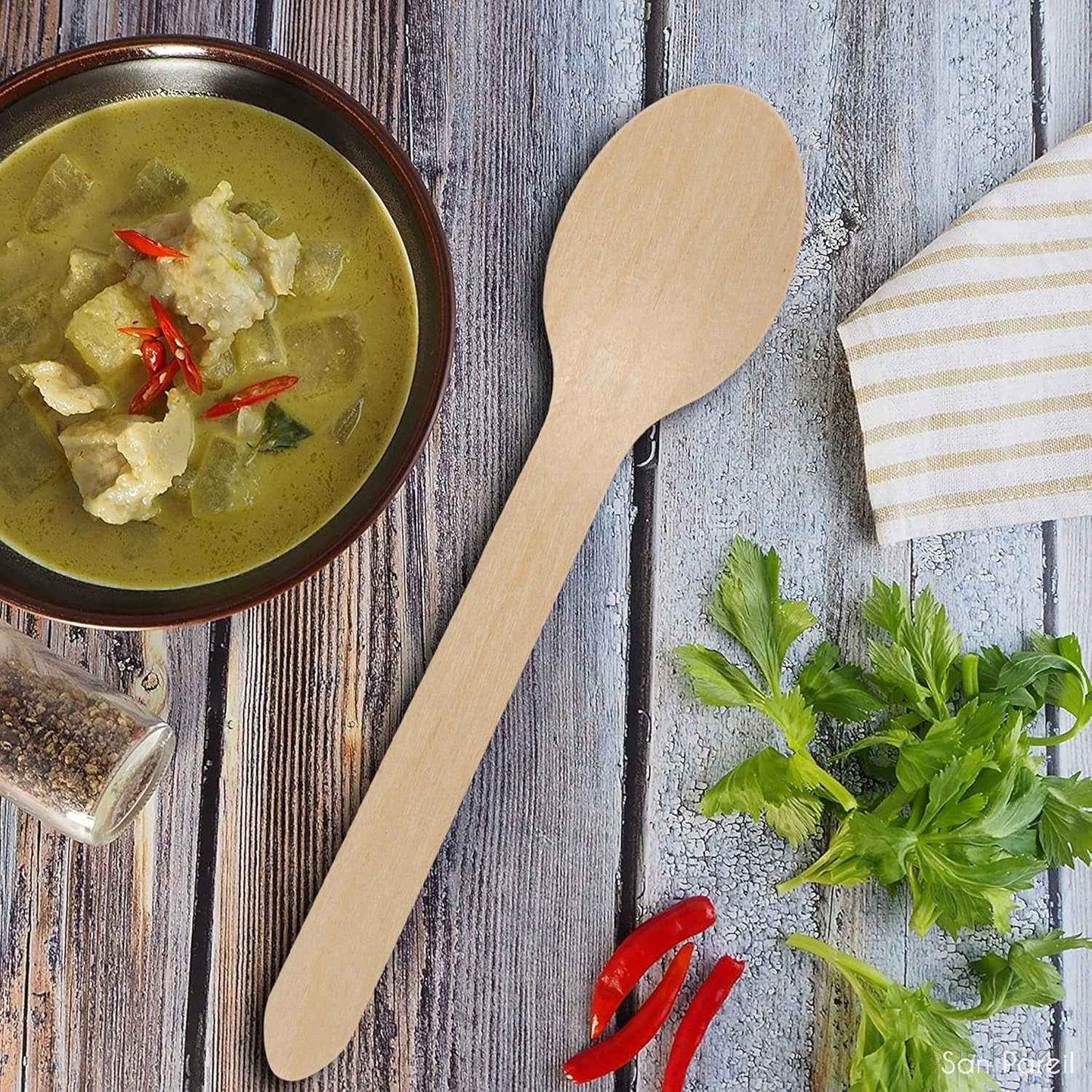 110mm Wooden Tea Spoon  30 Pcs Pack