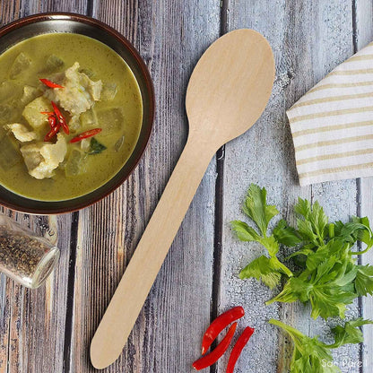 110mm Wooden Tea Spoon  30 Pcs Pack