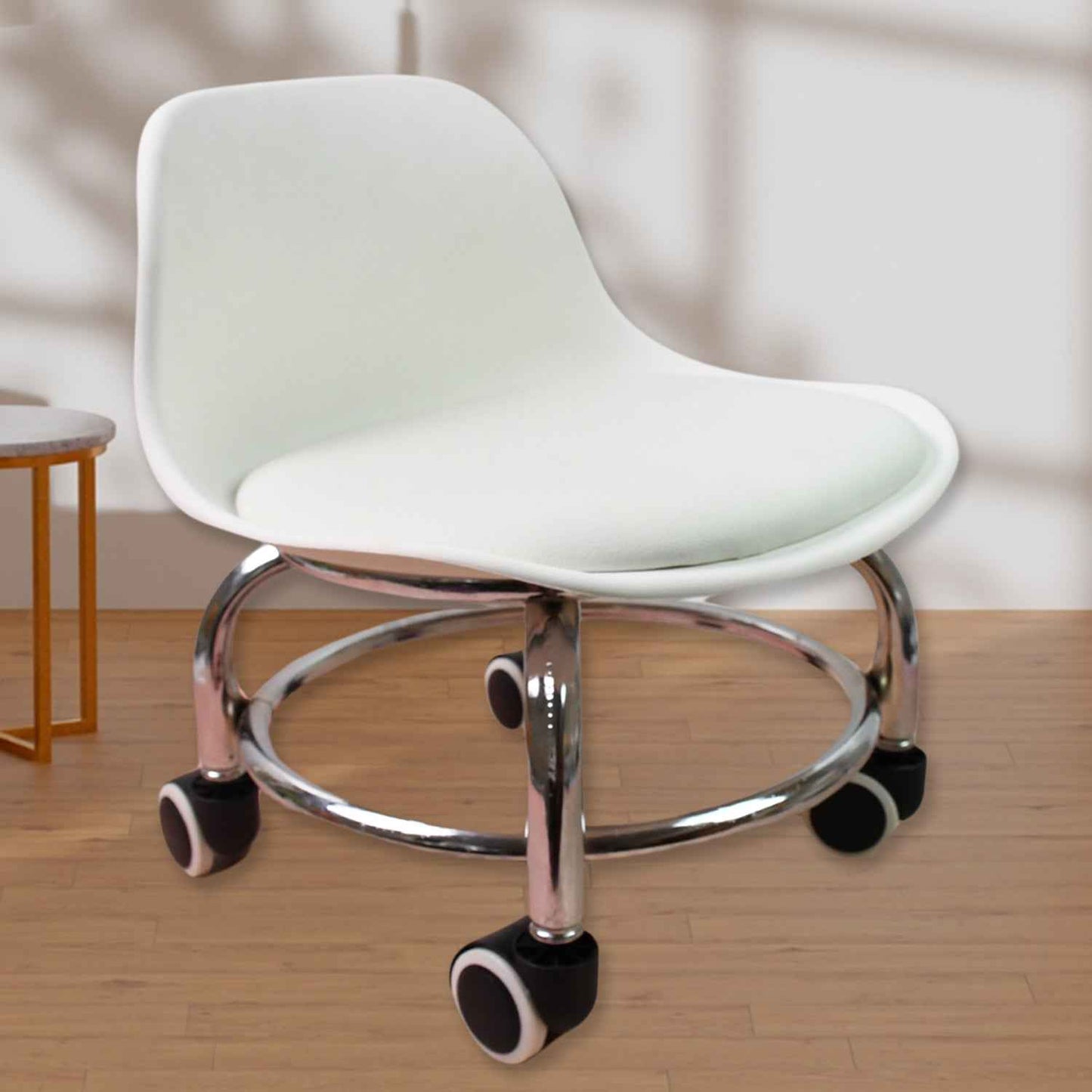 4054 Low Round Rolling Stool With Wheels Pedicure Stool For Fitness Office Garage  Home  Garden  Furniture  Benches Stools Multi-color (1 Pc)