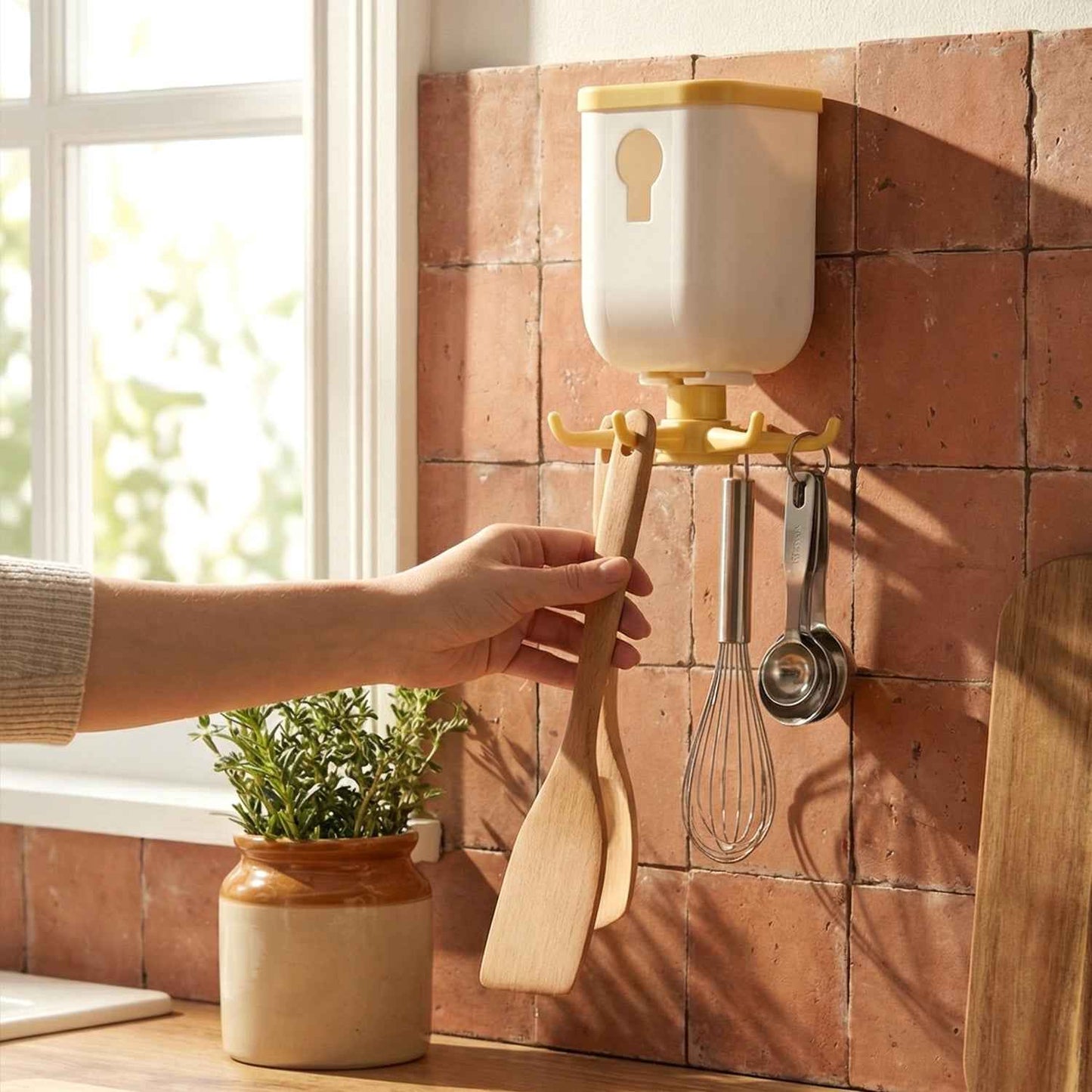 360 Rotating Storage Heavy Duty Sticky Wall Hook (1 Pc)