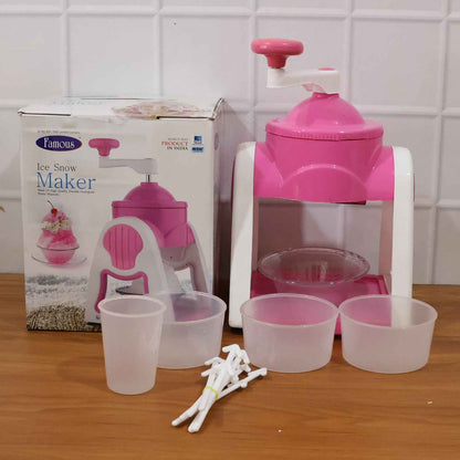 Manual Ice Crusher Machine (1 Set Pink Color)