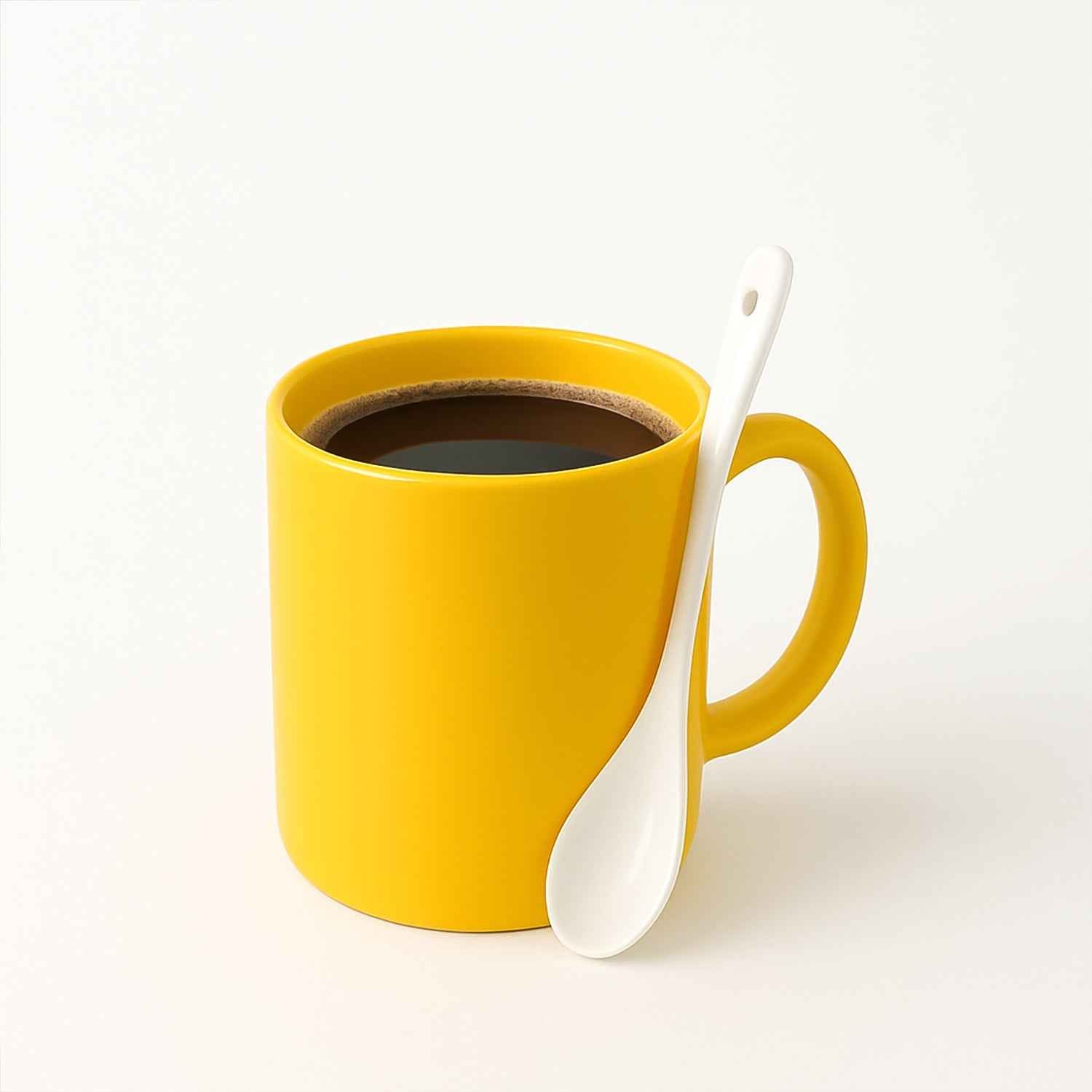Elegant Ceramic Mug With Matching Spoon