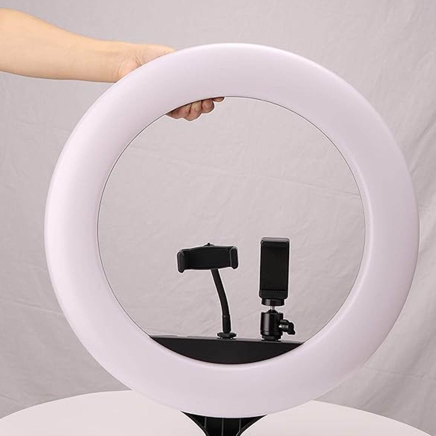 18 Inch Led Ring Light With 3 Colour Modes  3 Mobile Holders Remote Control (1 Set) - Best Deals at BeSh Deals®