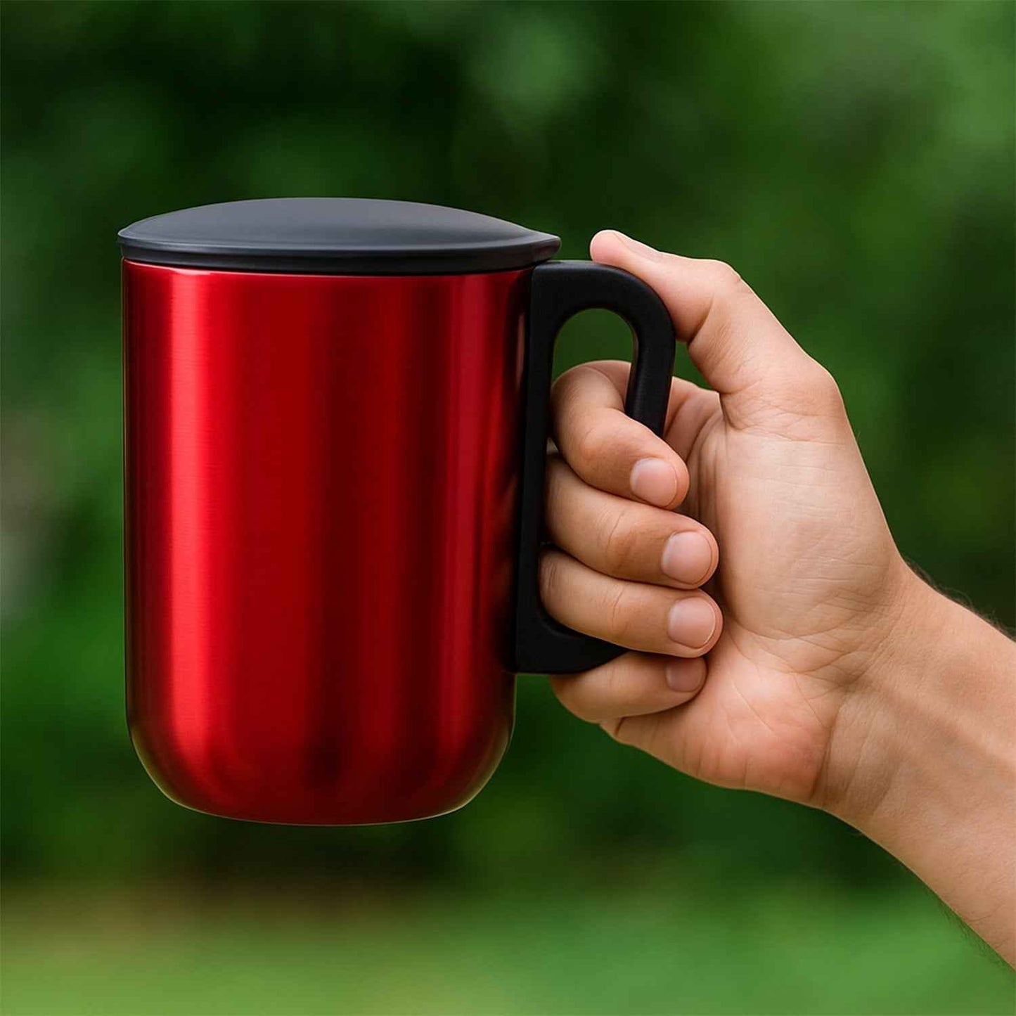 Stainless Steel Metallic Coffee Mug Approx 300ml (1 Pc)