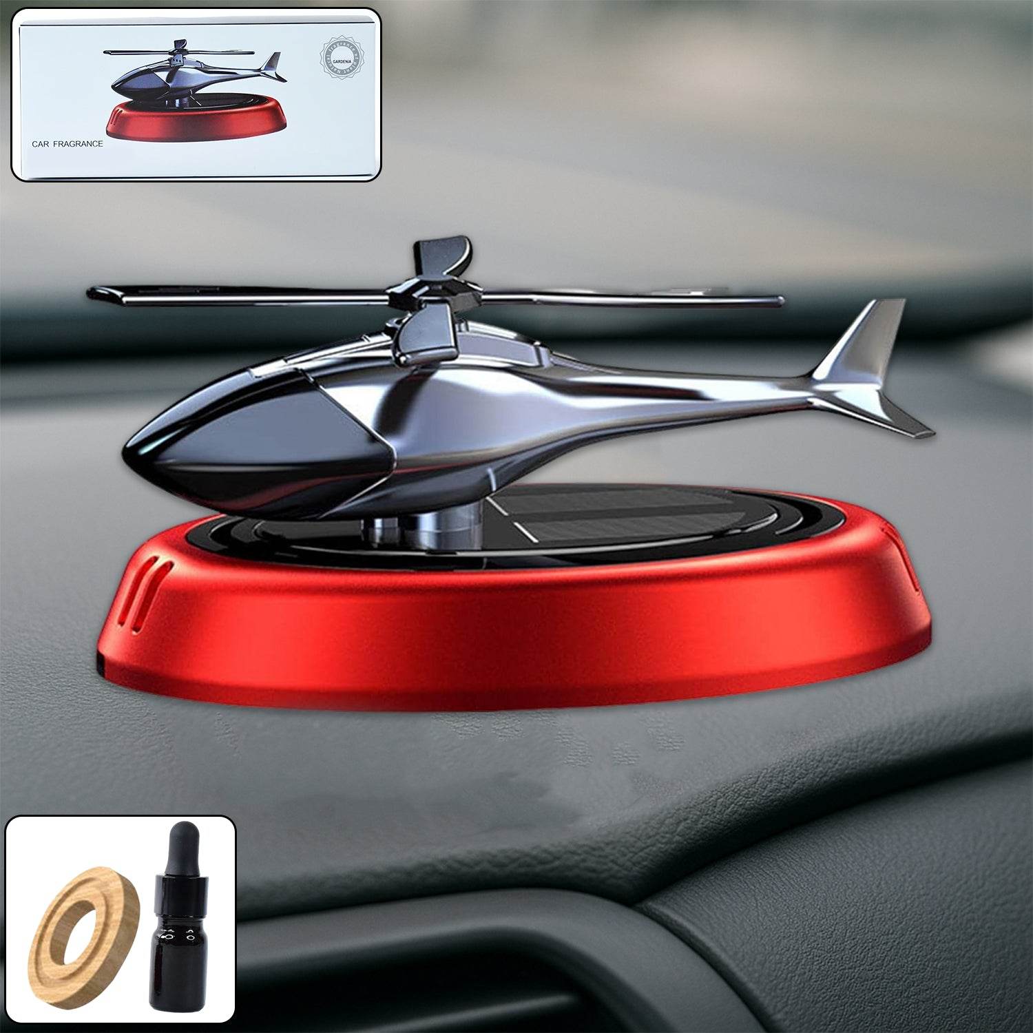 Solar-powered Rotating Helicopter Car Air Freshener - Best Deals at BeSh Deals®