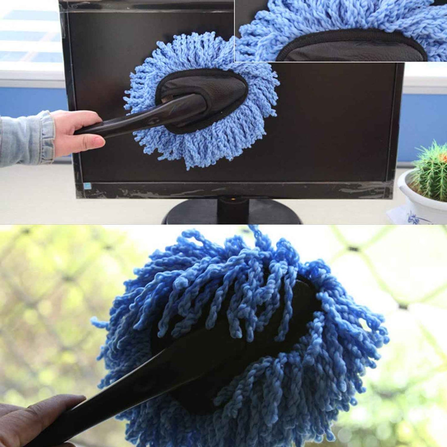 4098 Car Wash Cleaning Brush Microfiber Dusting Tool Duster Dust Mop Home Cleaning For Cleaning And Washing Of Dirty Car Glasses Windows And Exterior.