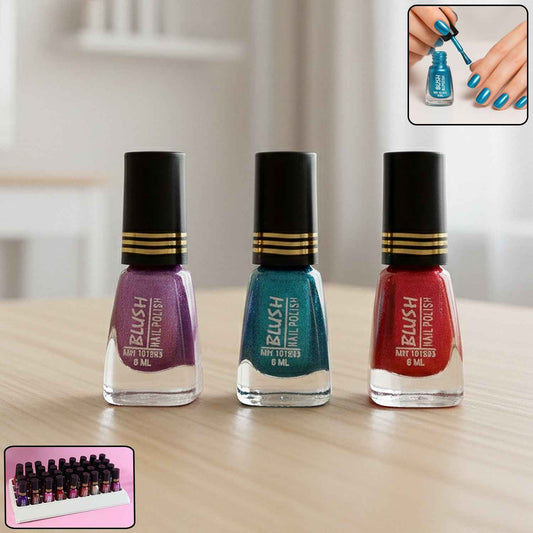 Blush Metallic Mini Nail Polish (Mix Color 6 Ml 1 Pc) - BeSh Deals®