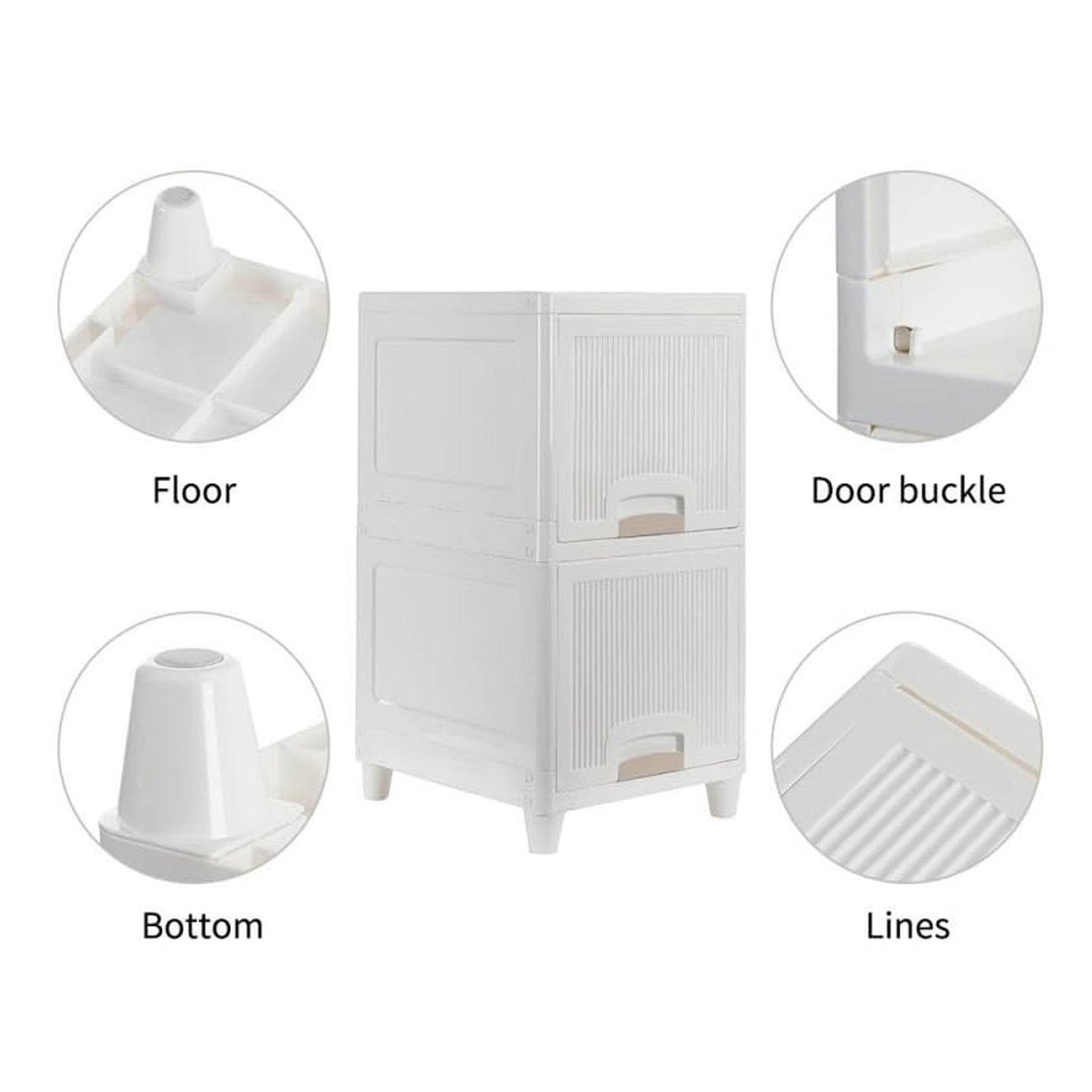 Multipurpose Storage Cabinet Storage Solutions Plastic Drawers  Multi Layer Wardrobe Storage Drawers  Foldable Multipurpose Drawer Units For Kitchen Bathroom Bedroom Cloth (2 Layer) - Best Deals at BeSh Deals®