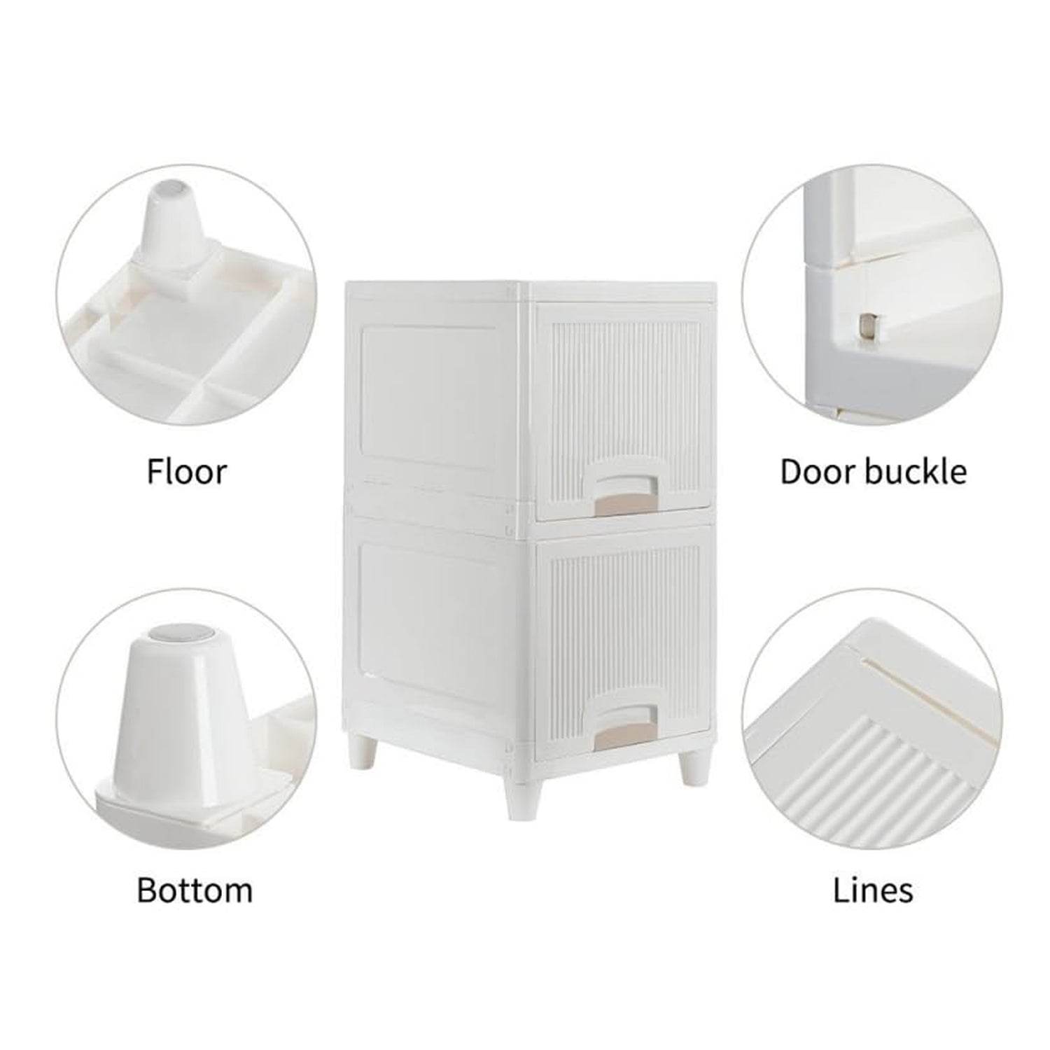 Multipurpose Storage Cabinet Storage Solutions Plastic Drawers  Multi Layer Wardrobe Storage Drawers  Foldable Multipurpose Drawer Units For Kitchen Bathroom Bedroom Cloth (2 Layer) - Best Deals at BeSh Deals®