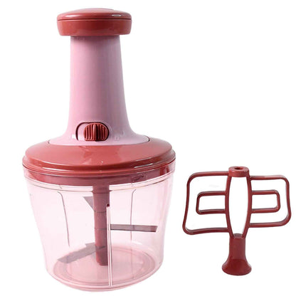 Apex  Quba Push Chopper With Stainless Steel Blades (1000ml)