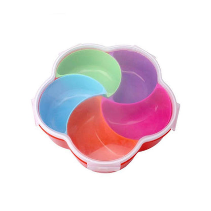 5 Compartments Party Food Storage Snack Nuts Box For Peanuts Fruits And Candy Box For Home Kitchen Use - BeSh Deals®