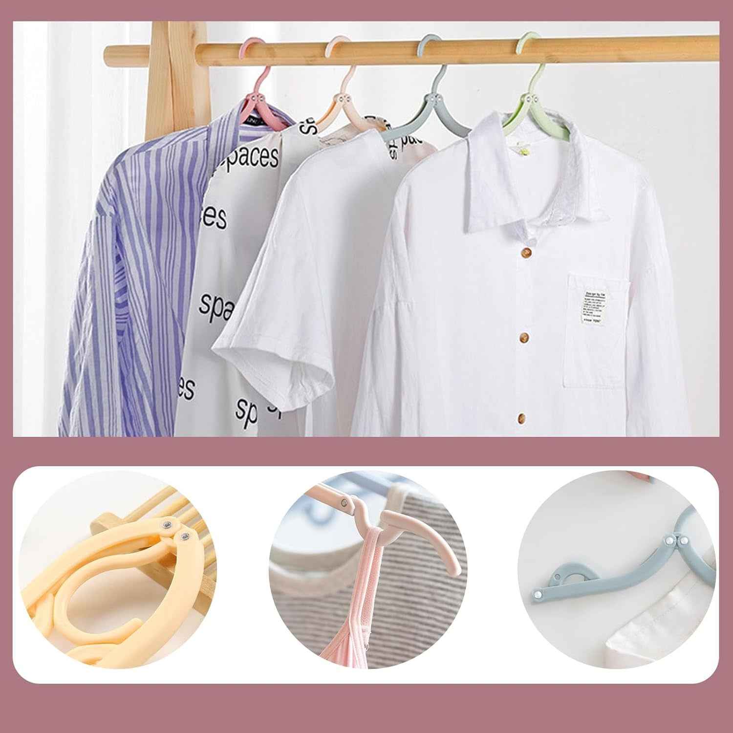Travel Hangers Portable Folding Clothes Hangers (1 Pc)