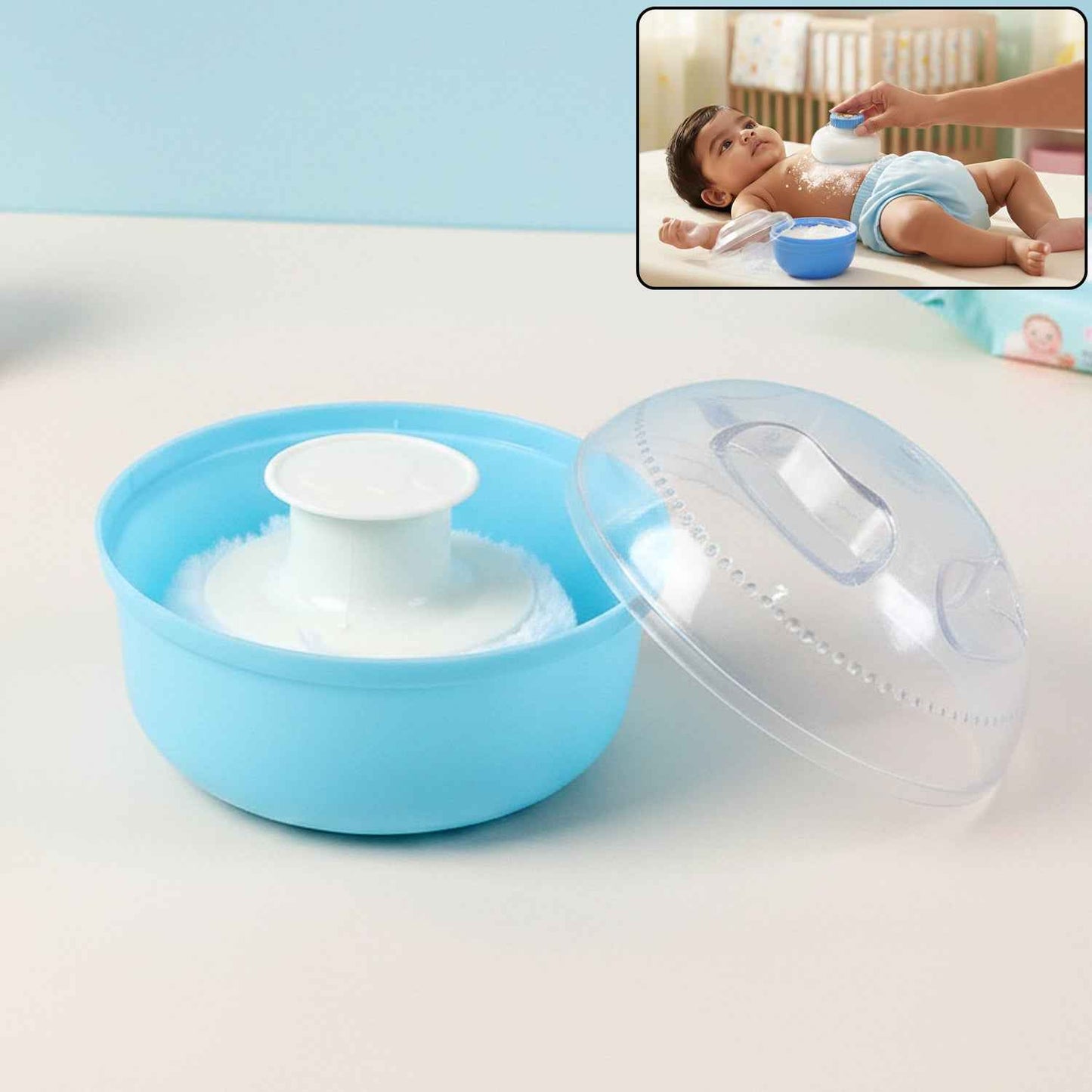Baby Powder Puff Storage Box Set