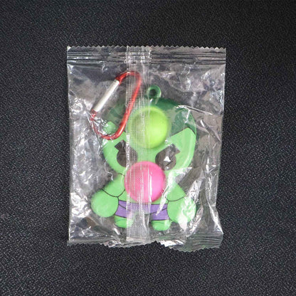 Silicone Pop It Fidget Toy With Keychain Clip (1 Pc)