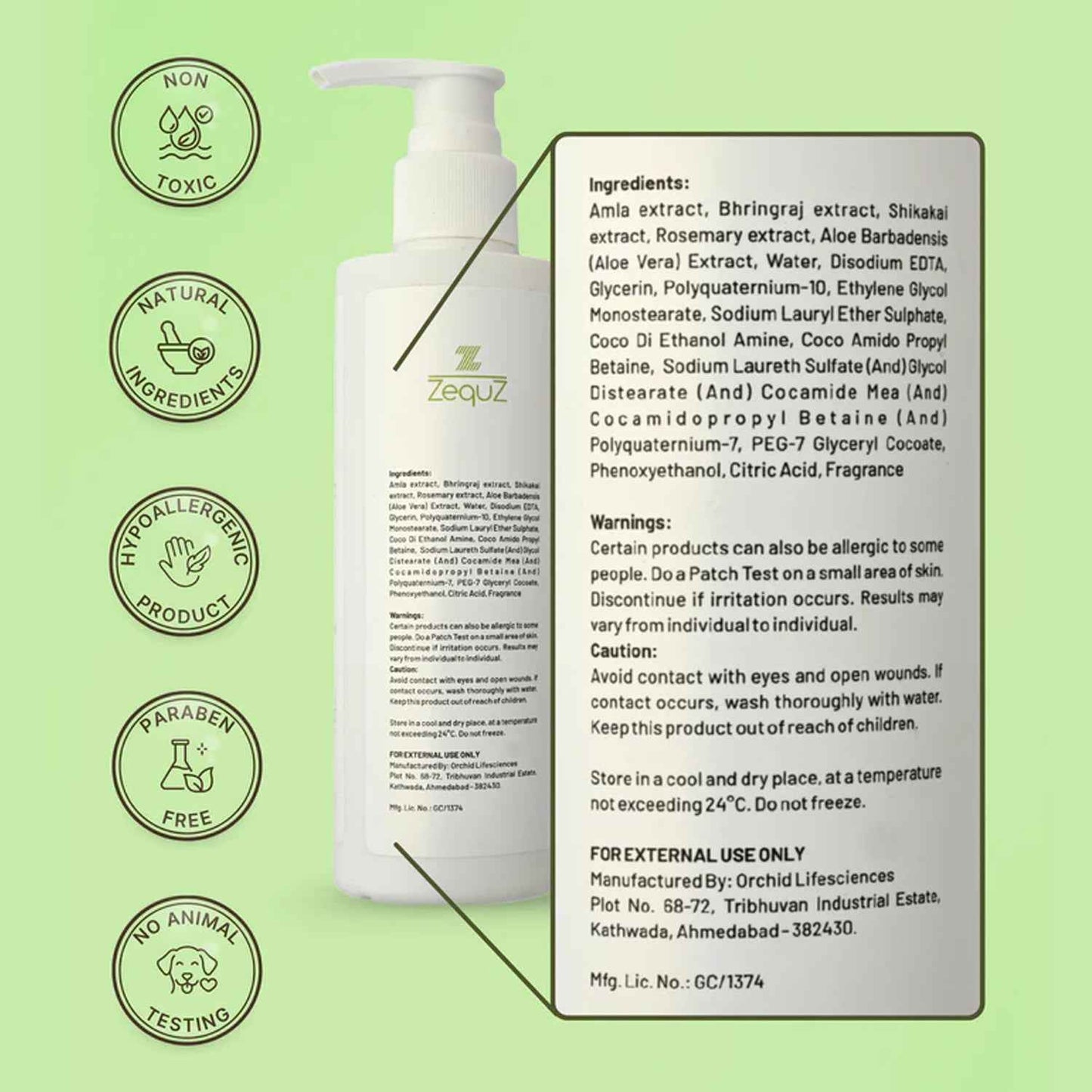 Zequz Anti Hair Fall Shampoo - (1 Pc  250ml)