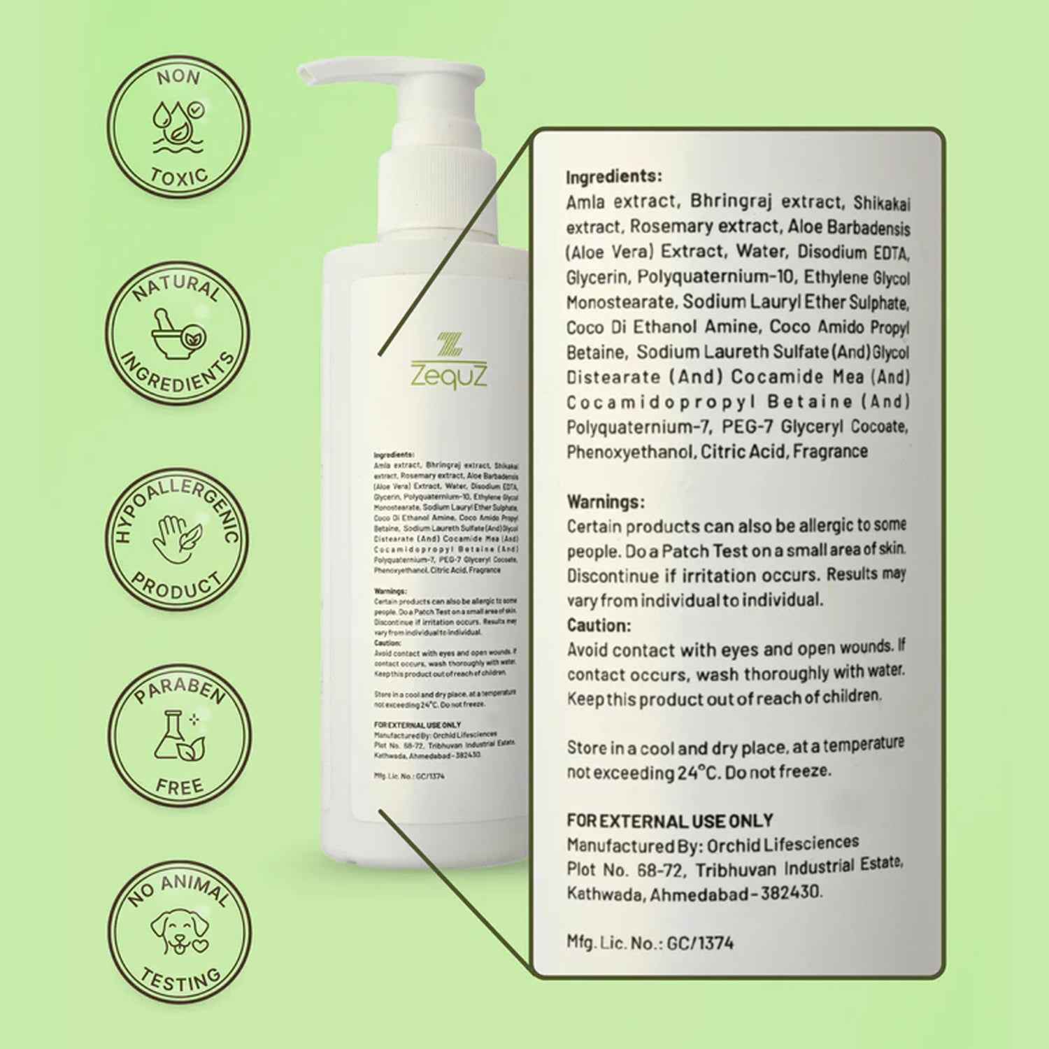 Zequz Anti Hair Fall Shampoo - (1 Pc  250ml)