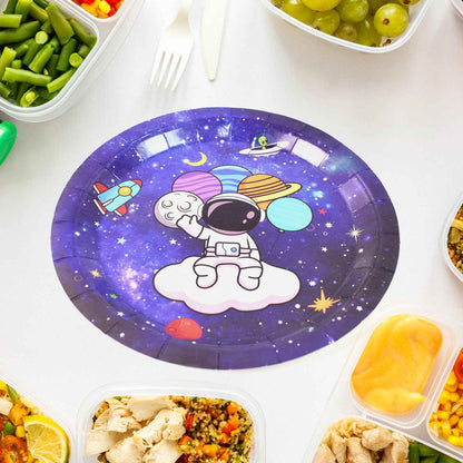 Round Plates Disposable Paper Plates  Happy Birthday Gift (10 Pcs Set  Mix Design)