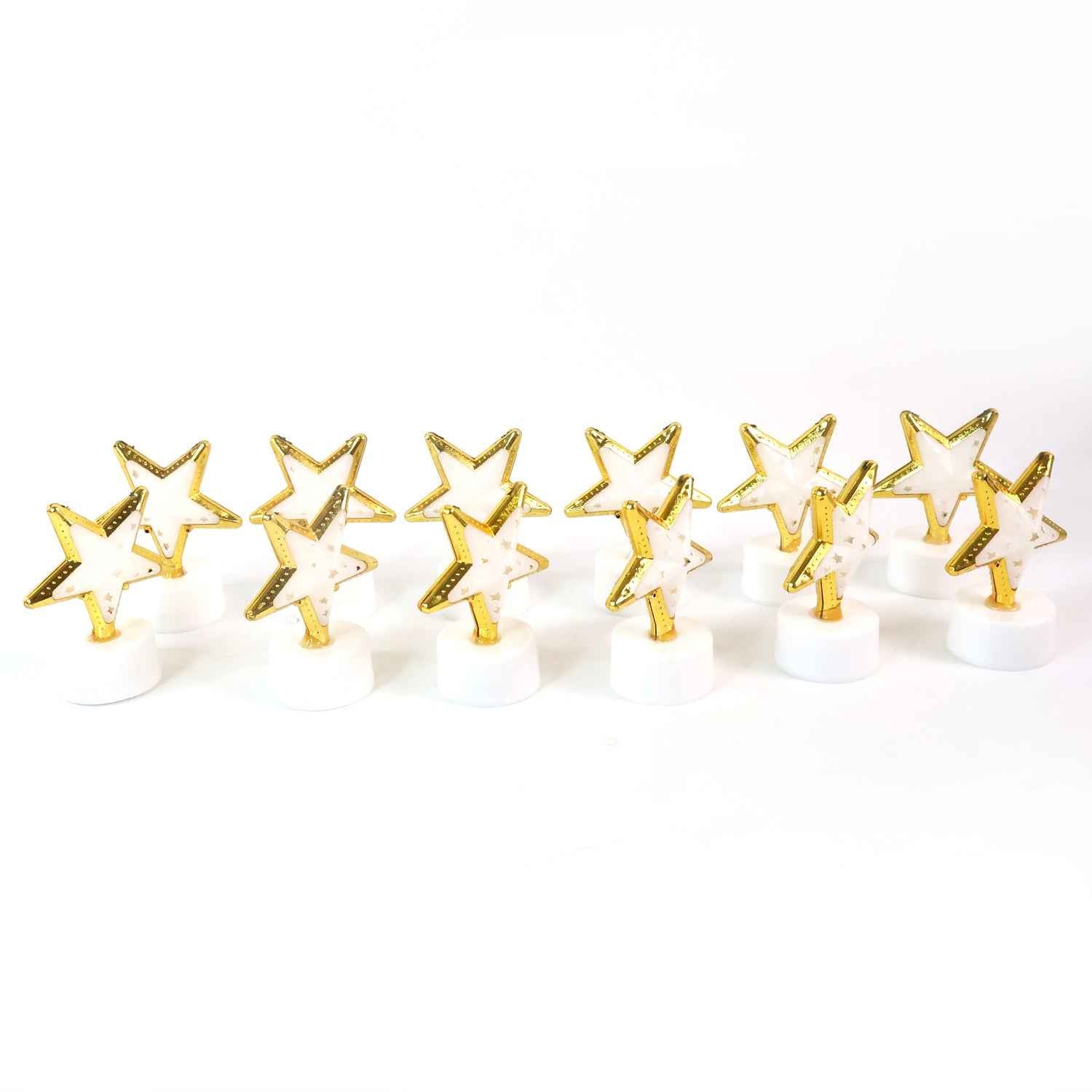 Decorative Star Shaped Flameless Led Candles (12 Pc)