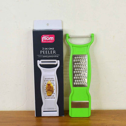 Supermom 3-in-1 Multi-functional Stainless Steel Vegetable  Fruit Peeler (1 Pc)