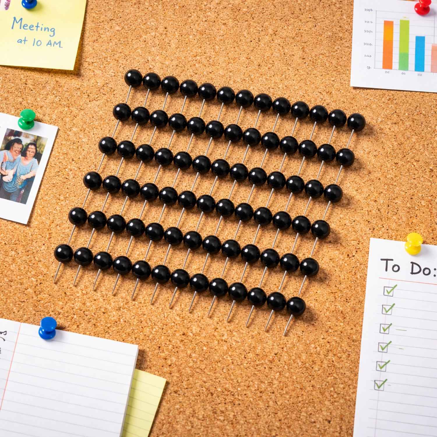 Round Head Push Pins (80 Pc Set)