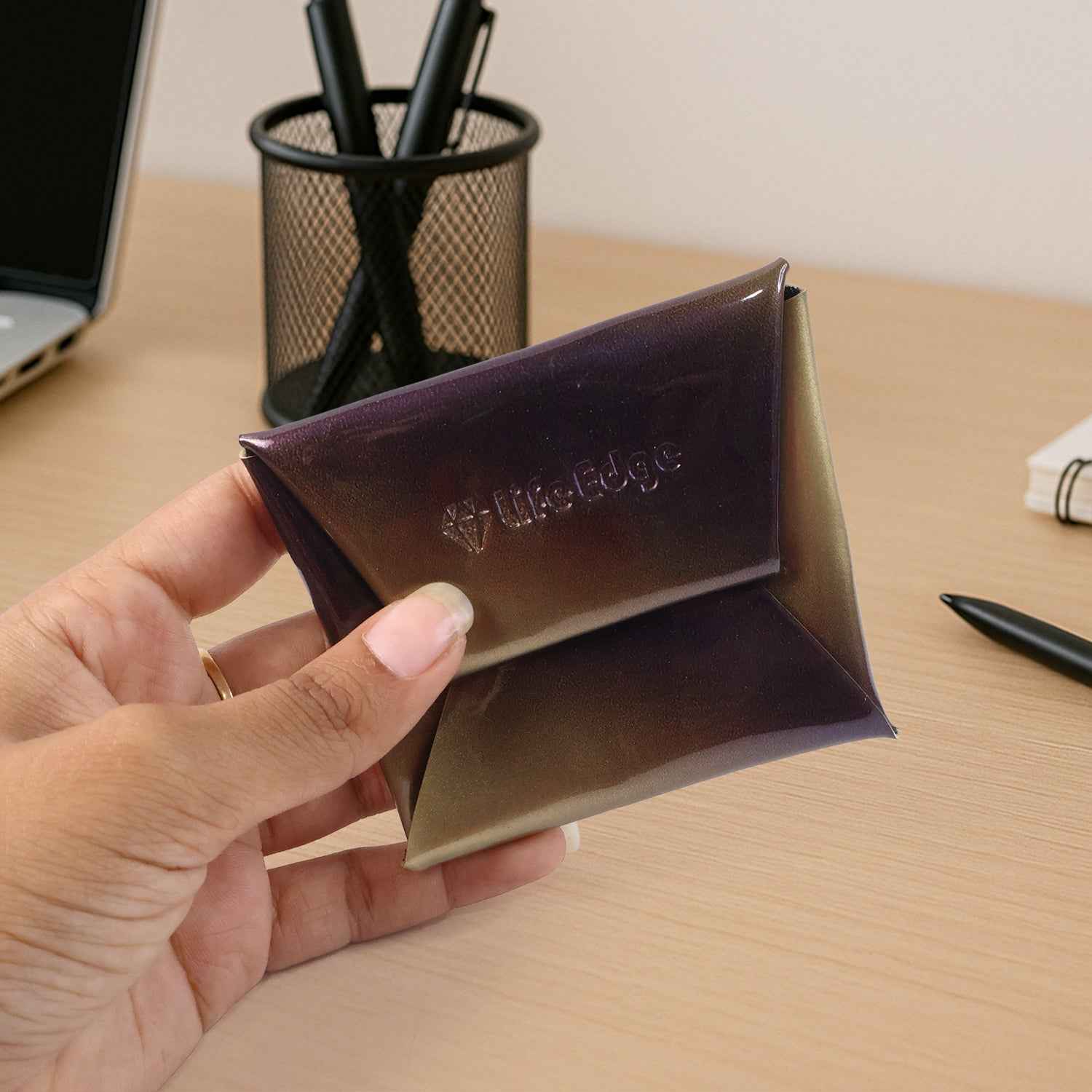 Premium Foldable Pu Leather Coin Pouch (1 Pc)