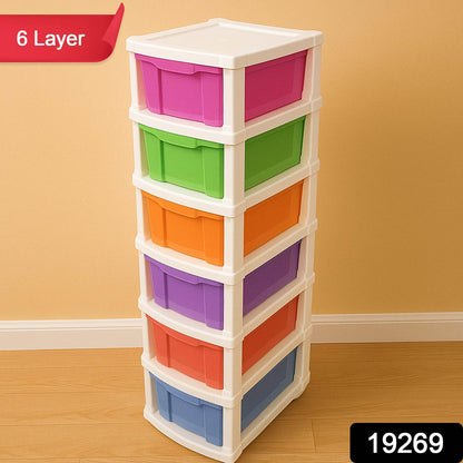 6-layer Multi-colored Plastic Storage Drawer Cabinet - Best Deals at BeSh Deals®