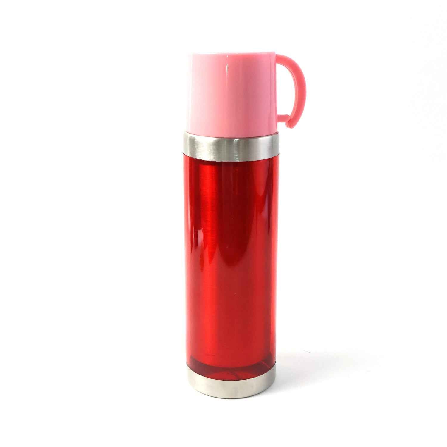 Insulated Travel Mug Bottle With Handle Lid (500 Ml)