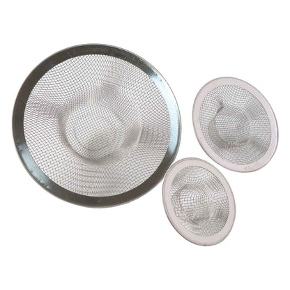 Stainless Steel Sink Drain Strainer Set (3 Pc)