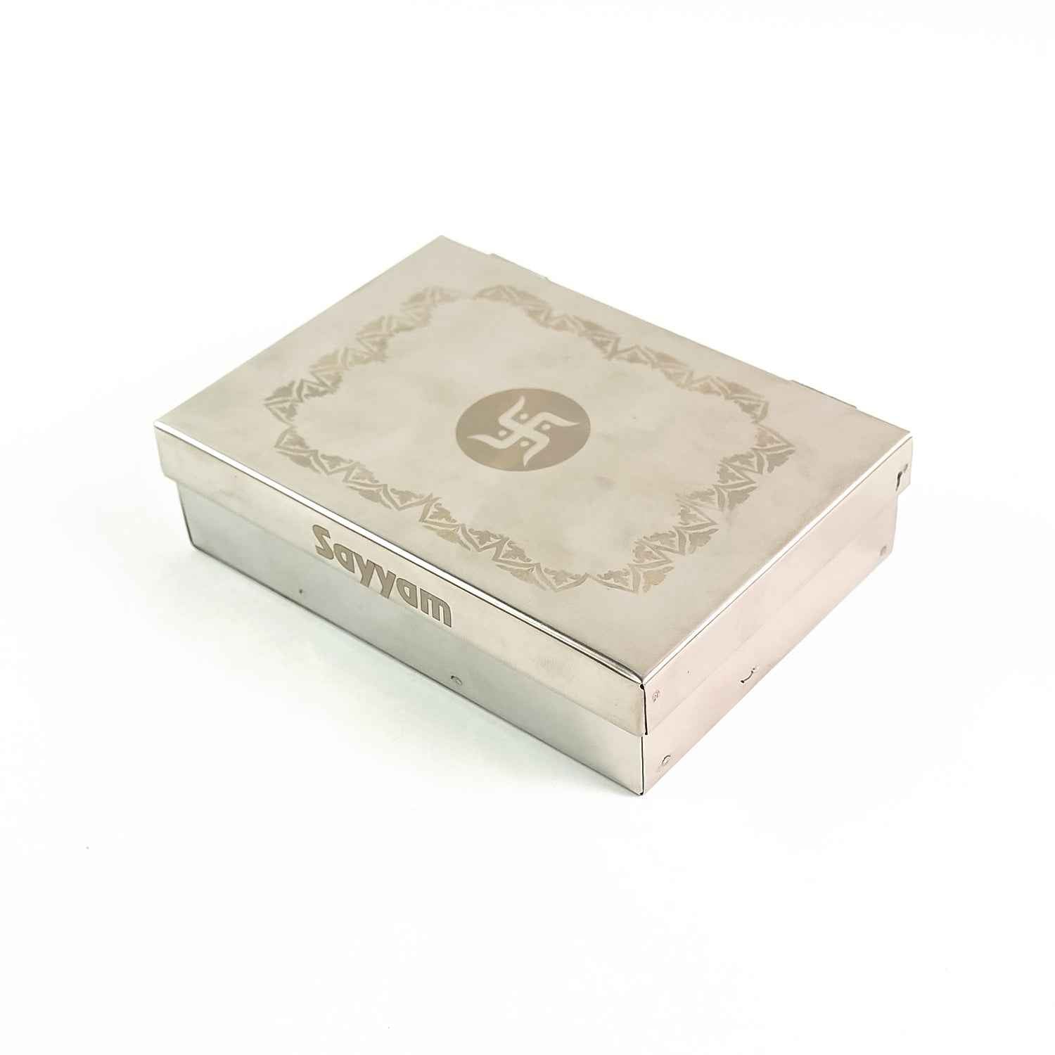 Multipurpose Premium Stainless Steel Jewelry Storage Organizer Box With 6 Compartments (1 Pc)