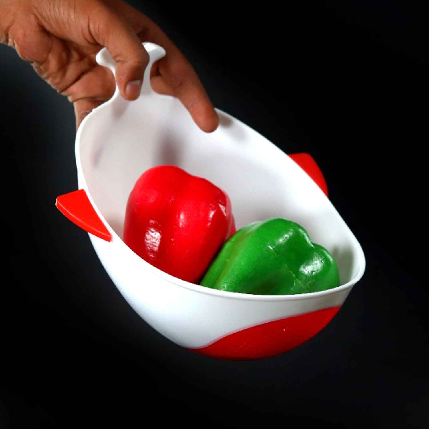 2892 Plastic Rice Pulses Fruits Vegetable Noodles Pasta Washing Bowl And Strainer