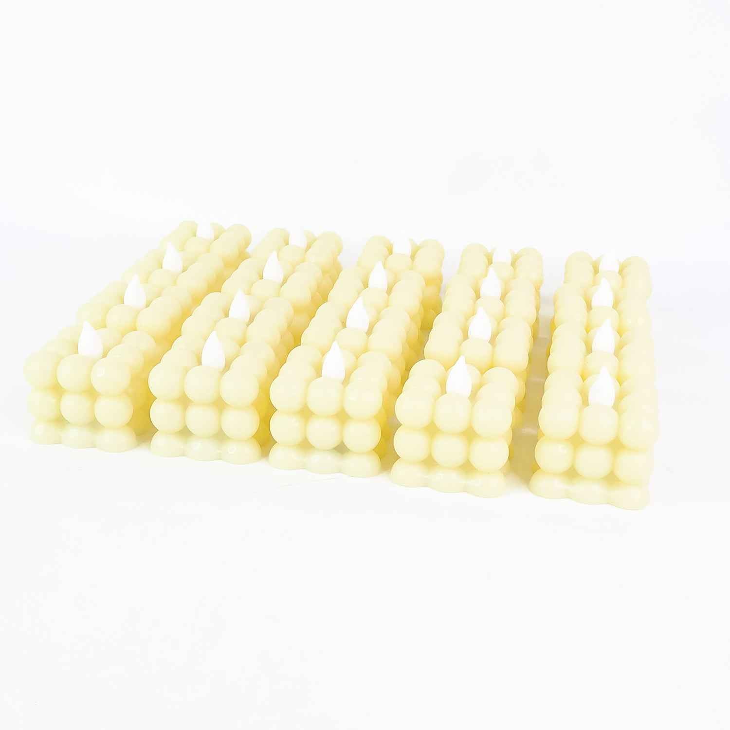 Led Flameless Cube Decorative Candles (24 Pc)