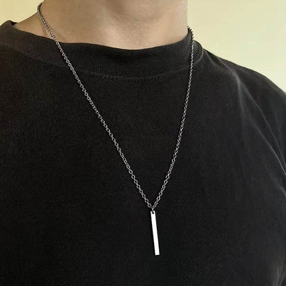 Stainless Steel Plain Stick Shape Locket With Chain (1 Pc) - Best Deals at BeSh Deals®