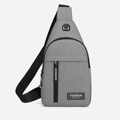 Waterproof Waist Bag Shoulder Bags Usb Charging Earphone Hook Sling Travel Bag (1 Pc)