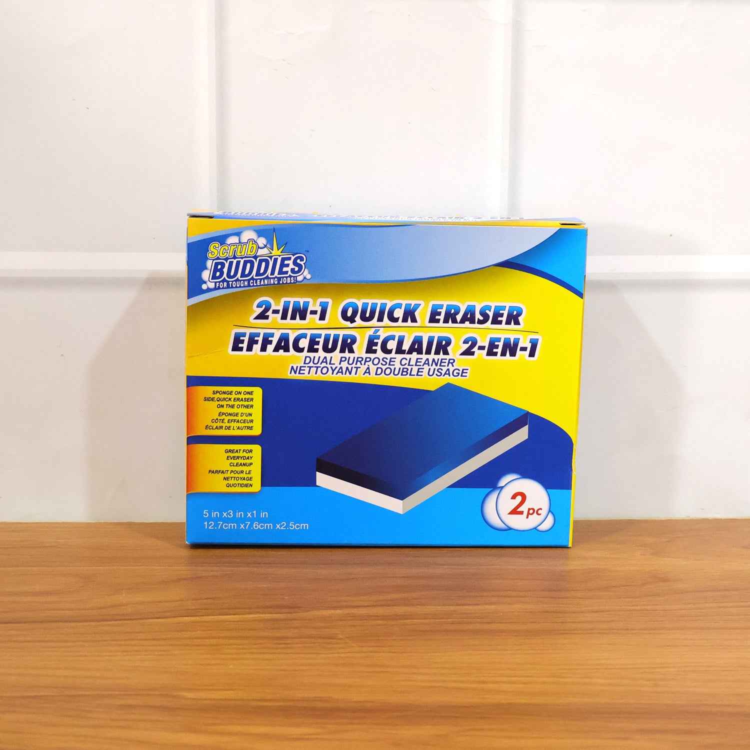 Dual Layer Cleaning Sponge Eraser Pads (2 Pc)