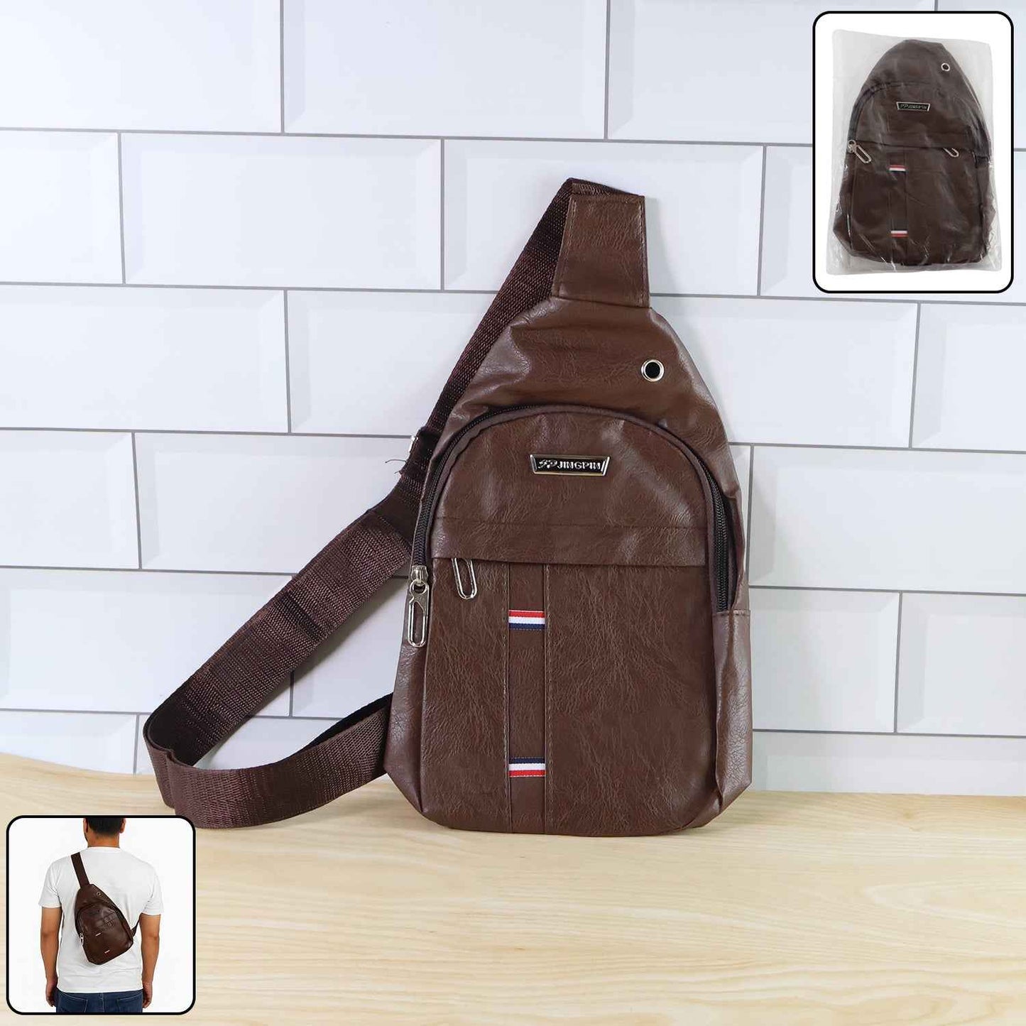 13112 Waterproof Anti Theft Cross-body Fanny Pack Waist Bag Shoulder Bags Chest Men Casual Fashion Usb Charging Earphone Hook Sling Travel Bag (1 Pc)
