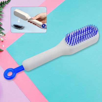13947 Self-cleaning Hairbrush Self-cleaning Anti-static Detangling Massage Comb One-pull Clean Scalable Rotate Lifting Self Cleaning Hairbrush Hair Styling Tools - Best Deals at BeSh Deals®