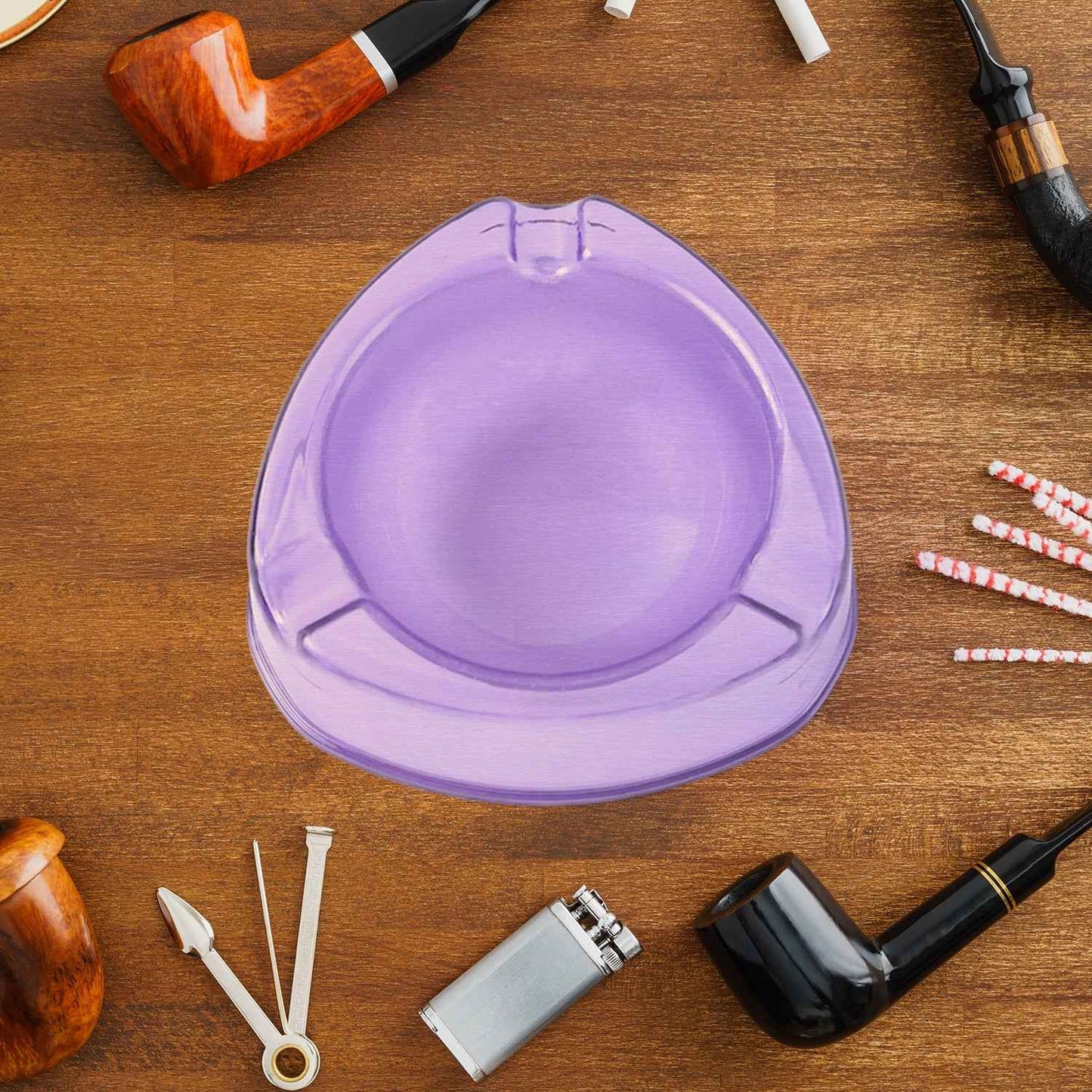 Oblivion Transparent Pueple Plastic Ashtray (1 Pc)