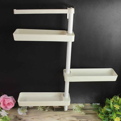 Kitchen Organization Rotating Shelf Storage Racks Multipurpose Adjustable (1 Set)
