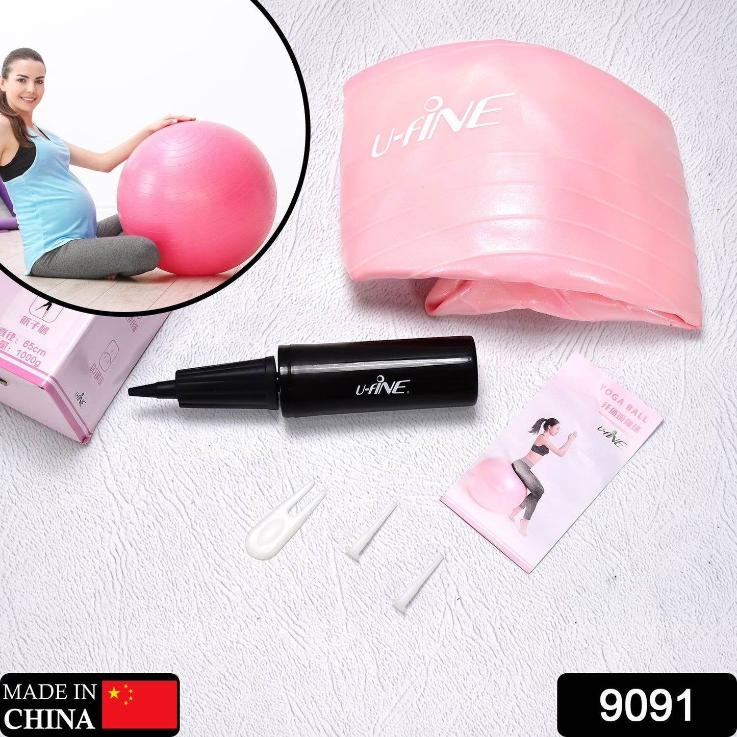 9091 Anti Burst 65 Cm Exercise Ball With Inflation Pump Non-slip Gym Ball For Yoga Pilates Core Training Exercises At Home And Gym- Suitable For Men And Women - Best Deals at BeSh Deals®