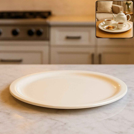 Large Round Multi-purpose Serving Plate  Tray (1 Pc  40 Cm)