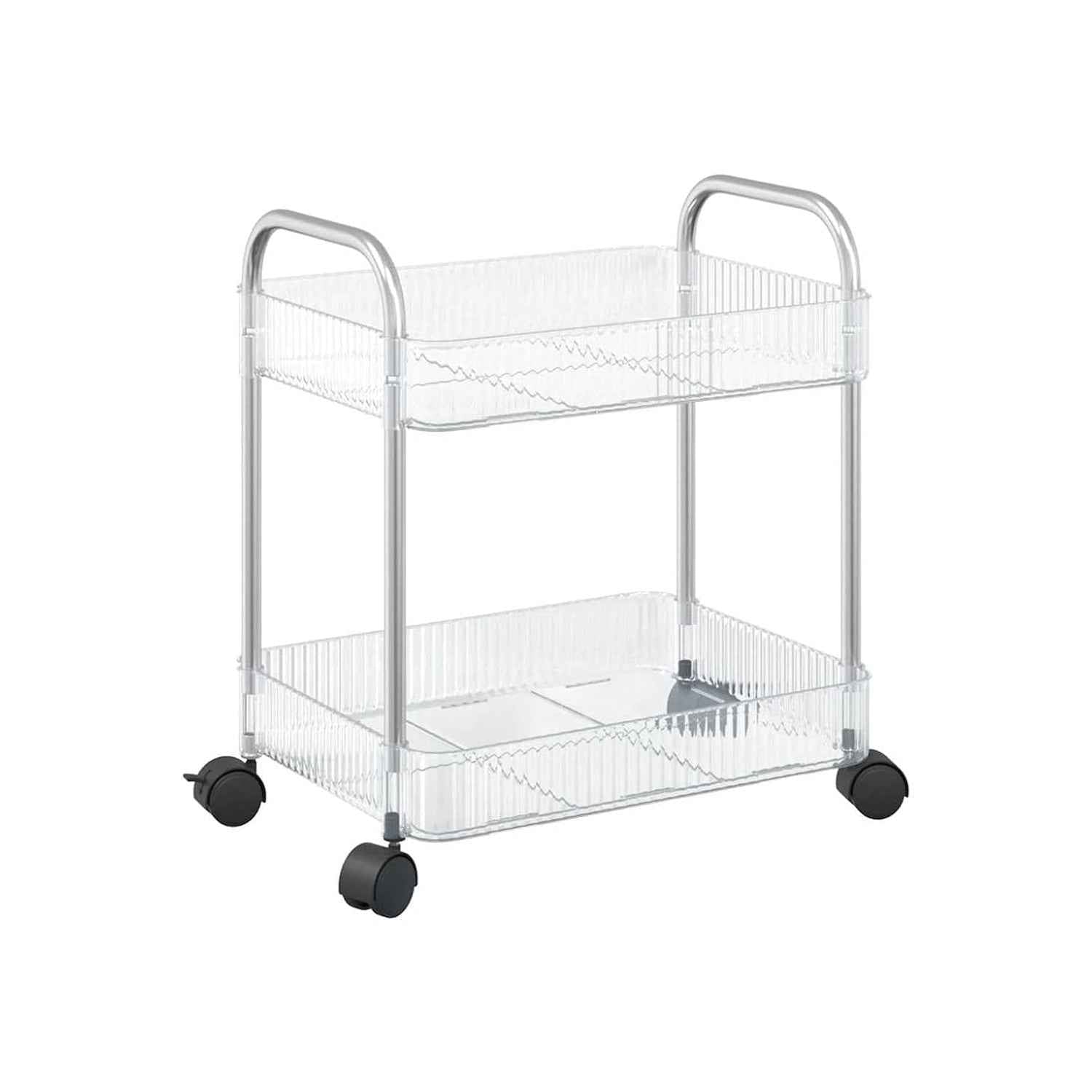 2 Layer Multipurpose Storage Trolley With Wheels (1 Pc)