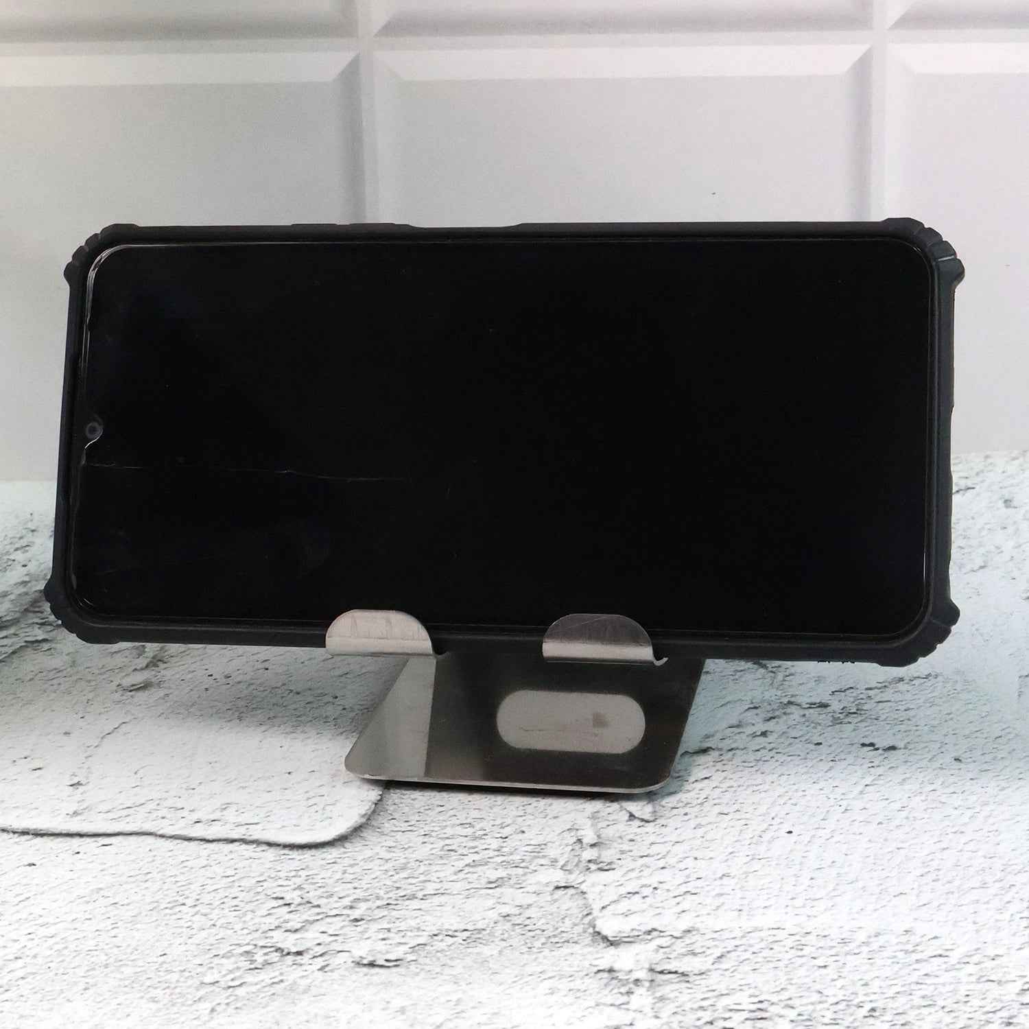 Stainless Steel Universal Mobile  Tablet Stand Holder - (1 Pc)